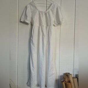 White Cotton Dress Medium Gillian& O’Malley
